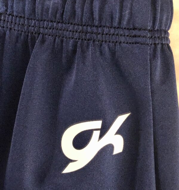 GK BOYS SMALL COMPETITION SHORTS NAVY N/S LONG GYMNASTICS RUNNING GYM CS NWT - Image 3