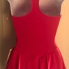 GK ICE FIGURE SKATE ADULT X-SMALL SLVLS PINK VELVET RACERBACK TANK DRESS Sz AXS - Image 7