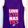 GK PURPLE TANK TOP ADULT SMALL "LOVE GYMNASTICS GK" COTTON BEACH COVER UP  Sz S - Image 7