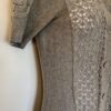 HEATHER B WOMENS SMALL SSLV LGT HEATHER GRAY BUTTON UP CROCHET TUNIC SWEATER S - Image 3
