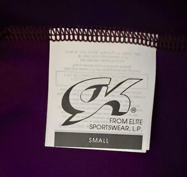 GK DANCE JAZZ LADIES SMALL PURPLE TWILIGHT PANTS PURPLE VELVET WAISTBAND SZ S - Image 5