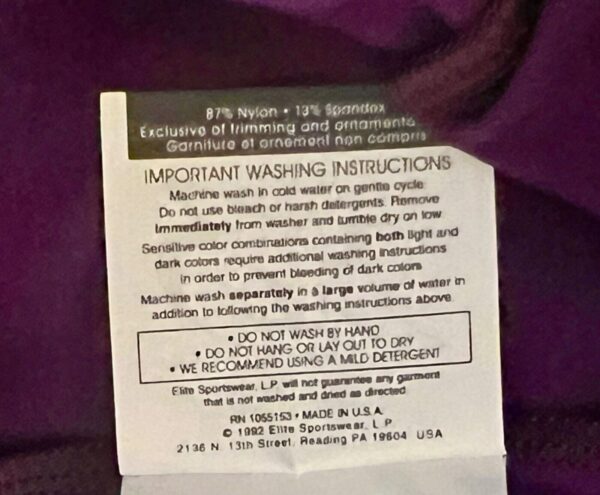 GK DANCE JAZZ LADIES SMALL PURPLE TWILIGHT PANTS PURPLE VELVET WAISTBAND SZ S - Image 6