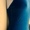 GK ICE SKATE ELECTRIC BLUE VELVET LADIES SMALL SLVLS RACERBACK TANK DRESS Sz AS - Image 2