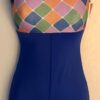 GK DANCE BIKETARD ADULT SMALL GUMDROP FOIL PRINT BLUE N/S WORKOUT GYM TANK Sz AS