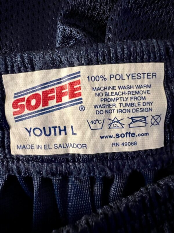 SOFFE GK YOUTH LARGE NAVY MESH POLYESTER LONG ATHLETIC RUNNING SHORTS Sz CL NWT! - Image 7