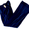 GK DANCE JAZZ LADIES SMALL BLUE VELVET BLUE VELVET WAISTBAND FLARED PANTS SZ S