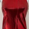 GK DANCE JAZZ CHEER LADIES SMALL BURGUNDY MYSTIQUE FOIL HALTER TOP Sz AS NWT!