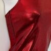 GK DANCE JAZZ CHEER LADIES SMALL BURGUNDY MYSTIQUE FOIL HALTER TOP Sz AS NWT! - Image 2