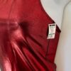 GK DANCE JAZZ CHEER LADIES SMALL BURGUNDY MYSTIQUE FOIL HALTER TOP Sz AS NWT! - Image 3