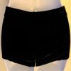 GK WORKOUT DANCE SHORTS ADULT SMALL BLACK VELVET CHEER GYMNASTIC UNHEMMED SZ S - Image 4
