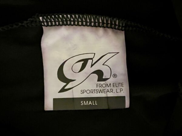 GK WORKOUT DANCE SHORTS ADULT SMALL BLACK VELVET CHEER GYMNASTIC UNHEMMED SZ S - Image 8