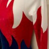 GK LgSLV LADIES SMALL NAVY VELVET RED WHITE FOIL GYMNASTICS DANCE LEOTARD Sz AS - Image 5