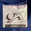 GK LgSLV LADIES SMALL NAVY VELVET RED WHITE FOIL GYMNASTICS DANCE LEOTARD Sz AS - Image 8