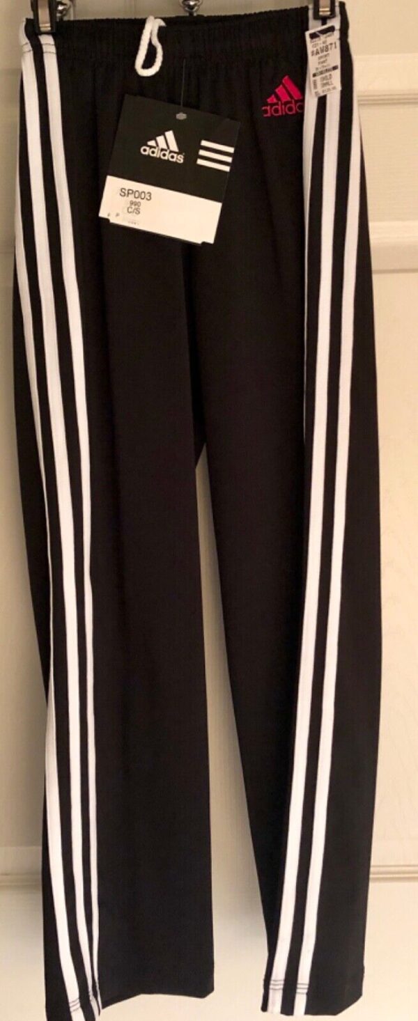 ADIDAS GK ELITE CHILD SMALL BLACK DRY TECH WARM UP PANTS SZ S NWT! - Image 2