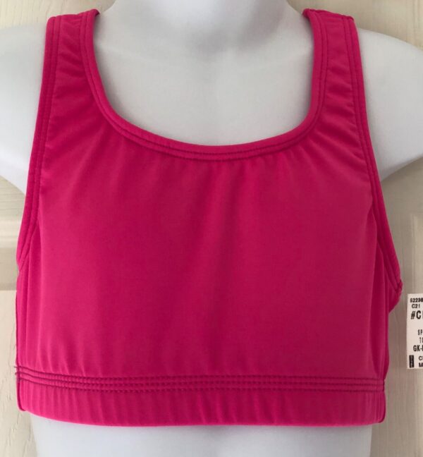 GK Elite CHILD MEDIUM PINK N/S CHEER DANCE SPORT TOP RACERBACK Sz CM NWT!