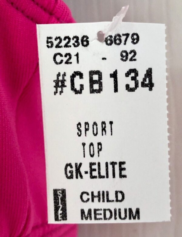 GK Elite CHILD MEDIUM PINK N/S CHEER DANCE SPORT TOP RACERBACK Sz CM NWT! - Image 5