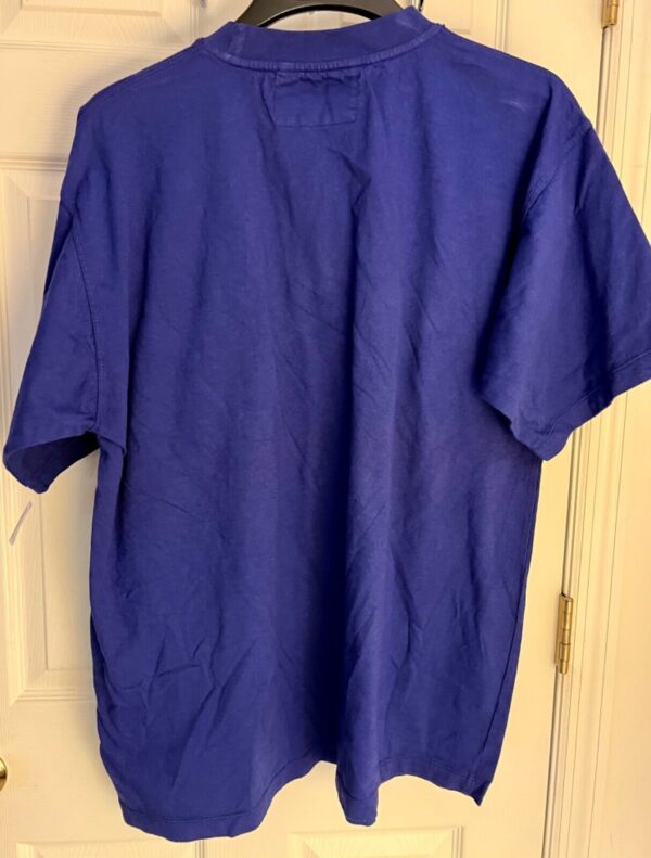 VTG UNIVERSITY WEAR MENS LARGE ROYAL  HVY WT COTTON POCKET TEE NO SHRINK Sz L - Image 2