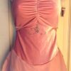 GK ICE SKATE PINK VELVET LADIES SMALL JA BODICE SHIRRING CAMISOLE DRESS Sz AS