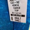 GK DANCE CHEER LADIES SMALL TURQUOISE SPARKLE HOLOGRAM HALTER TOP Sz AS NWT - Image 5