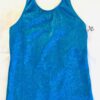GK DANCE CHEER LADIES SMALL TURQUOISE SPARKLE HOLOGRAM HALTER TOP Sz AS NWT - Image 7