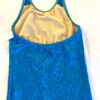 GK DANCE CHEER LADIES SMALL TURQUOISE SPARKLE HOLOGRAM HALTER TOP Sz AS NWT - Image 8