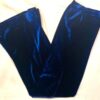 GK DANCE JAZZ LADIES SMALL BLUE VELVET BLUE VELVET WAISTBAND CUFFED PANTS Sz AS