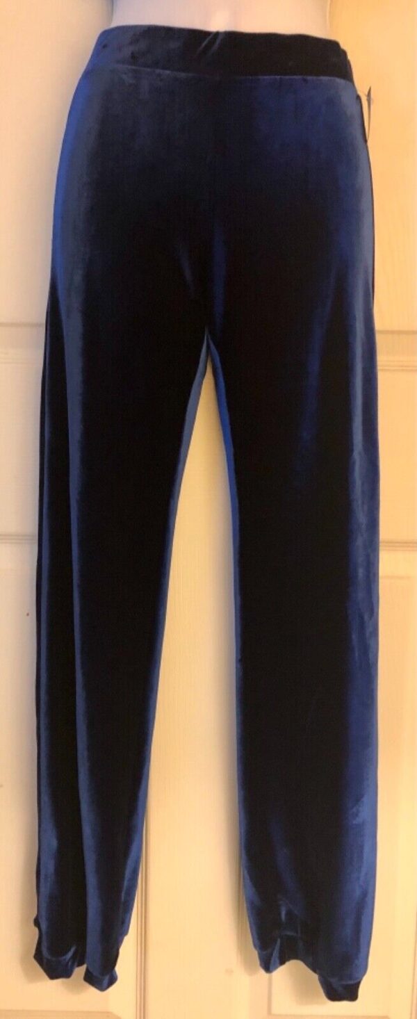 GK DANCE JAZZ LADIES SMALL BLUE VELVET BLUE VELVET WAISTBAND CUFFED PANTS Sz AS - Image 2