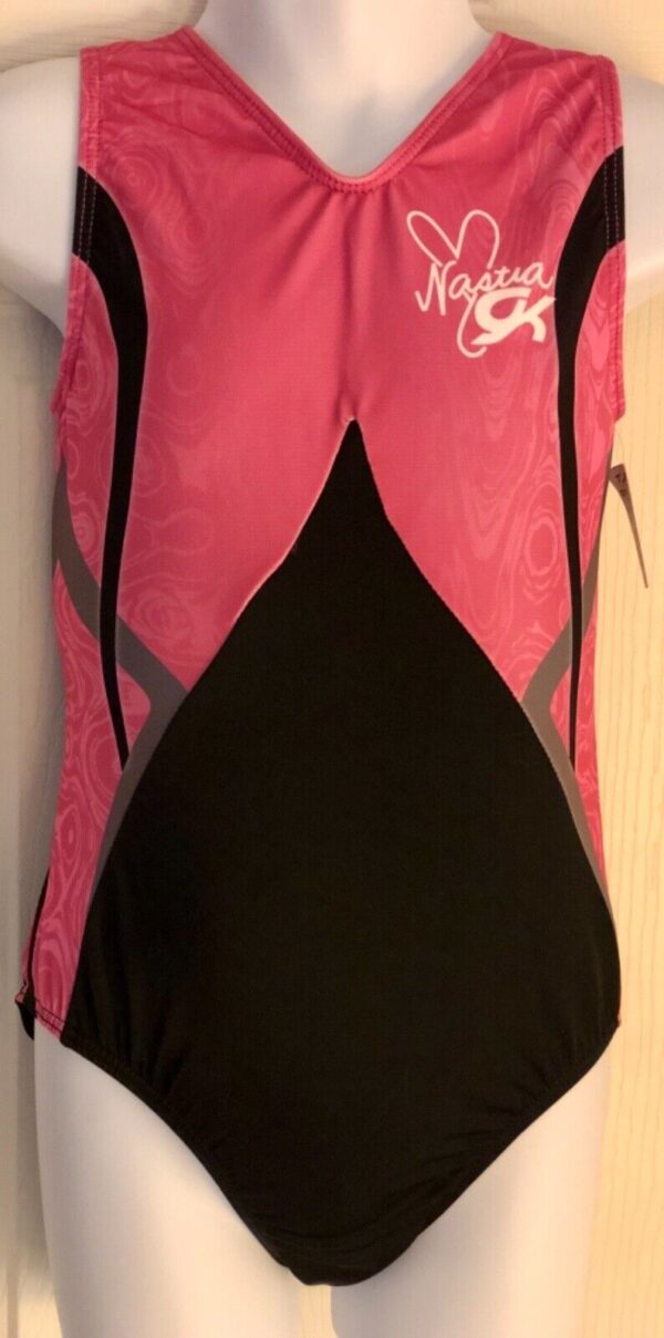 NASTIA LIUKIN GK CHILD SMALL BLACK N/S SUB POLYTEK TANK GYMNASTIC LEOTARD CS