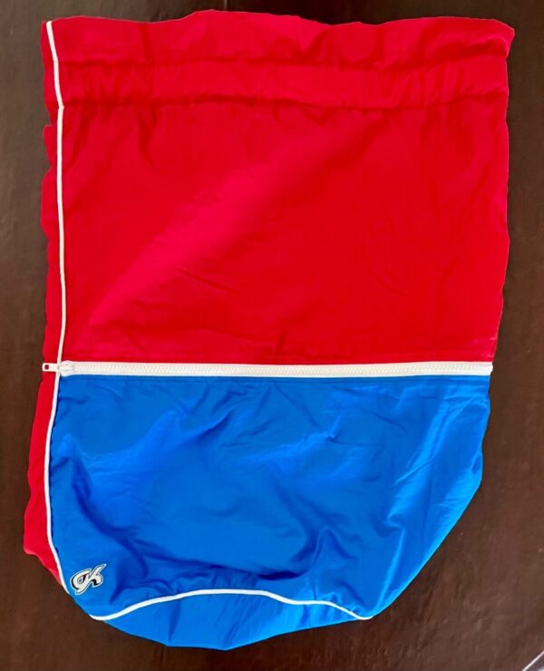 GK RED BLUE X-LARGE NYLON BACK SACK STRAP CLOSURE SPORTS GYMNASTICS CHEER DANCE - Image 4