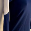 GK DRYTECH LADIES SMALL LgSLV NAVY & WHITE ATHLETIC CHEER DANCE FITNESS TOP Sz S - Image 3