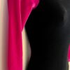 GK ADULT SMALL BLACK PINK VELVET LgSLV SQUARE NECK GYMNAST DANCE LEOTARD Sz AS - Image 7