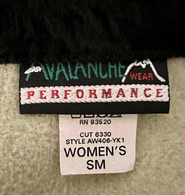 AVALANCHE WEAR PERFORMANCE GK ADULT SMALL "GYMNASTICS" LOGO GREEN FLEECE VEST S - Image 11