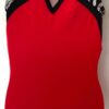 GK RED ZEBRA CHILD MEDIUM RED N/S ZEBRA FOIL PRINT GYMNASTICS TANK LEOTARD CM - Image 3
