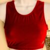 GK ELITE JAZZ DANCE CHEER ADULT X-LARGE RED VELVET TANK CROP TOP Sz AXL NWT!
