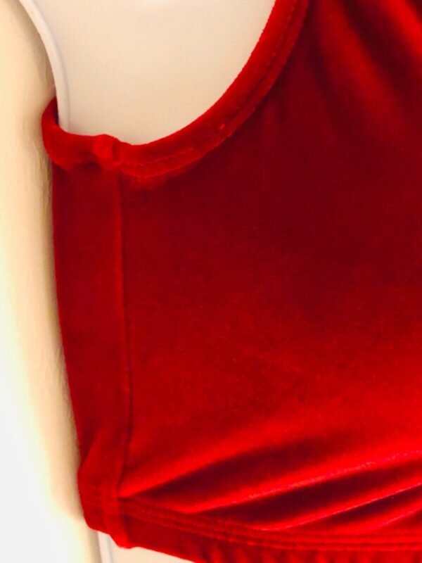 GK ELITE JAZZ DANCE CHEER ADULT X-LARGE RED VELVET TANK CROP TOP Sz AXL NWT! - Image 2