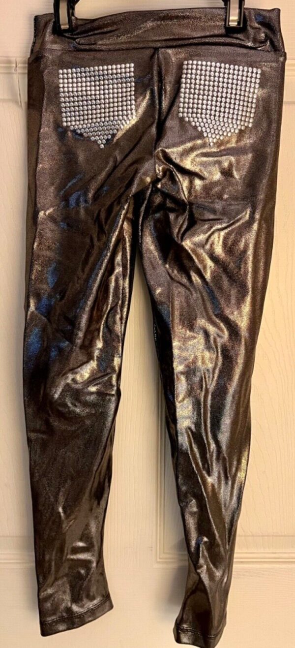 GK DANCE CHILD SMALL GUNMETAL MYSTIQUE ANKLE LENGTH PERFORMANCE TIGHTS Sz S NWT!