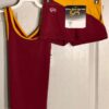 GK CHEER ASYM MICRO MINI SHORTS CHILD LARGE BURGUNDY GOLD SWIRL DRYTECH CL NWT! - Image 6