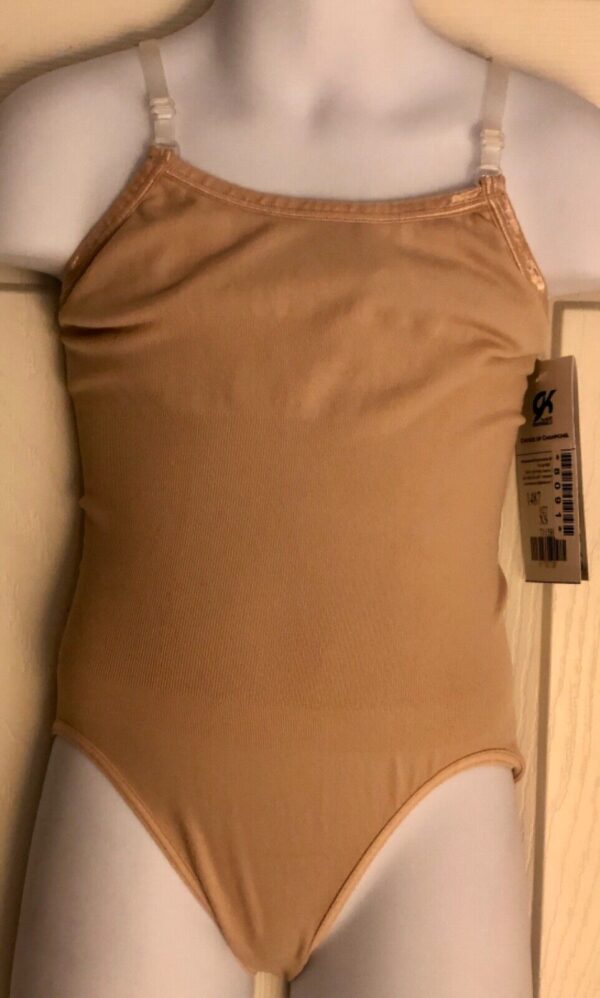 GK SEAMLESS LEOTARD CHILD X-SMALL/SMALL NATURAL TONE HI PERFORM LINER Sz CXS/CS