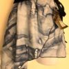 GK DANCE BALLET WRAP SKIRT CHILD SMALL BLUE TIE-DYE NAVY VELVET TIE Sz CS NWT!