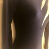 GK ADULT SMALL LgSLV NAVY VELVET SILVER FOIL RIBBONS GYMNAST DANCE LEOTARD Sz AS - Image 3