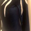 GK ADULT SMALL LgSLV NAVY VELVET SILVER FOIL RIBBONS GYMNAST DANCE LEOTARD Sz AS - Image 4