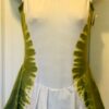 GK GREEN & WHITE TYE-DYE LADIES SMALL SLVLS COTTON/STRCH FIGURE SKATE DRESS AS