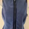 GK BLUE VEST ADULT SMALL POLYESTER FLEECE VELVET TRIM FRONT ZIP SKATE GYM Sz S