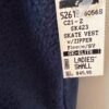 GK BLUE VEST ADULT SMALL POLYESTER FLEECE VELVET TRIM FRONT ZIP SKATE GYM Sz S - Image 4