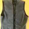 GK BLUE VEST ADULT SMALL POLYESTER FLEECE VELVET TRIM FRONT ZIP SKATE GYM Sz S - Image 6