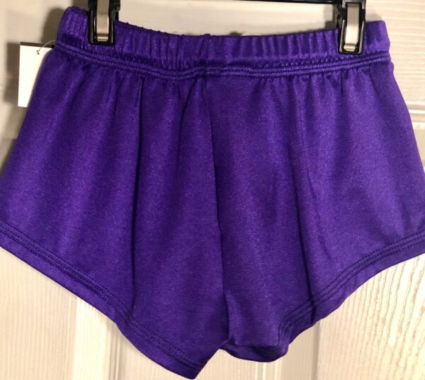 GK BOYS X-SMALL COMPETITION SHORTS PURPLE N/S GYMNASTICS RUNNING GYM Sz CXS NWT - Image 2