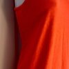 ROYAL ROBBINS LADIES SMALL SLVLS ORANGE HEMP COTTON EMBROIDERED HEM TOP Sz S EUC - Image 3