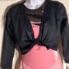 GK ICE SKATE BLACK CROP BOLERO ADULT SMALL MATTE TRICOT L/S SKATE JACKET SZ S