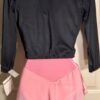 GK ICE SKATE BLACK CROP BOLERO ADULT SMALL MATTE TRICOT L/S SKATE JACKET SZ S - Image 2