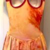 GK SLVLS MELON SPLASH FIGURE SKATE ADULT SMALL FOIL PRINT VELVET DRESS AS NWT - Image 3